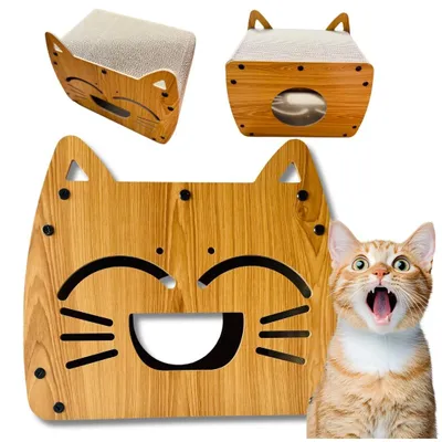 Image de Maison pour chats et griffoir compact - Meuble écologique en carton