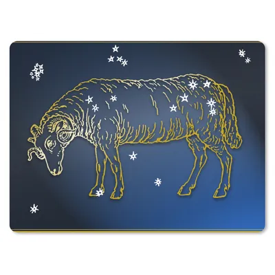 Produktbild von MuchoWow® Mauspad Mousepad Sternbild - Widder - Sterne 23x19 cm - Mousepads - Maus Mat - Pad - Mausunterlage - Schreibtischunterlage - Mauspad