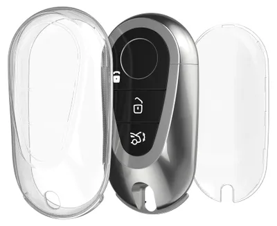 Produktbild von kwmobile Schlüsselhülle für Mercedes Benz 3-Tasten Smart Autoschlüssel Hülle - Autoschlüssel Schlüssel Hülle aus TPU Silikon - Schlüsselschutz Gehäuse