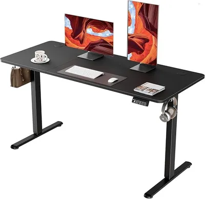 Imagen del producto de Escritorio de altura ajustable, eléctrico, de 140x60 cm, color