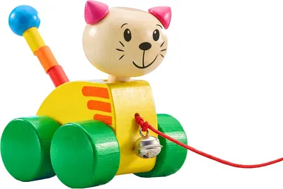 Productafbeelding van Tinka - Kat - Schuif- en natrekspeelgoed van hout