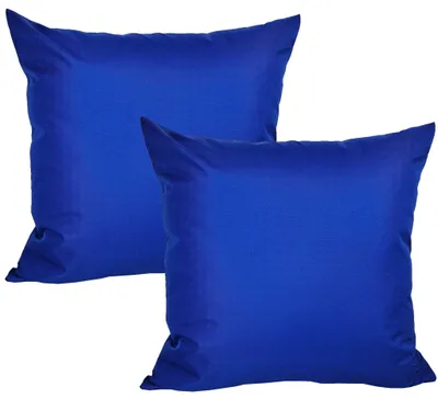 Produktbild von JACK 2er Set 50x50cm Outdoor Kissenhülle Bezug Wasserfest Stuhl Kissen Garten  Blau
