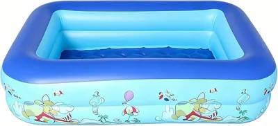 Produktbild von Aufblasbarer Pool für Erwachsene, großes rechteckiges Bällebad - Wasserbecken für Garten und Innenbereich