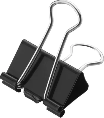 Produktbild von WESTCOTT E-10712 00 12er Foldbackklammern schwarz 2,5 cm