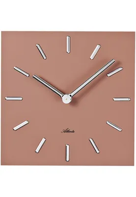 Immagine prodotto di Orologio da parete con elegante cassa in oro rosa 20 cm x 20 cm - Atlanta Modello: 4510/1