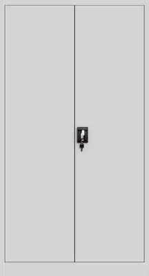Produktbild von Aktenschrank mit Geheimfach Metallschrank Büroschrank Stahlblech Pulverbeschichtung 185 cm x 90 cm x 45 cm Farbe: grau