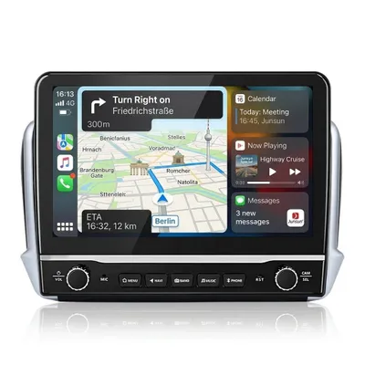 Obrázok produktu pre 10.1" Android 15 Autorádio Carplay Pre Peugeot 208/2008 (2012-2018) GPS Navi WIFI BT DAB+ SWC USB 2+64G
