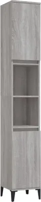 Obrázek produktu pro vidaXL Koupelnová skříňka Grey Sonoma 30x30x190 cm Dřevěný materiál