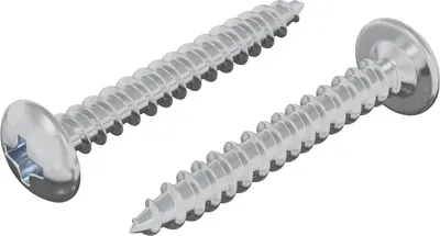 Obrázok produktu pre Drevo skrutky 2 pcs Strieborná M4 x 28 mm Oceľ