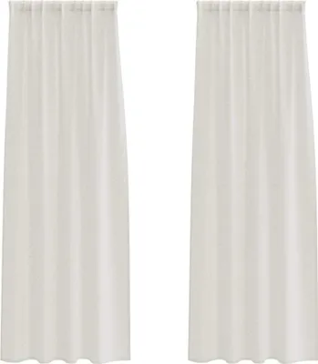 Zdjęcie produktu dla vidaXL Firanka z woalu z zasłonami 2 szt. kremowa 225 x 140 cm poliester
