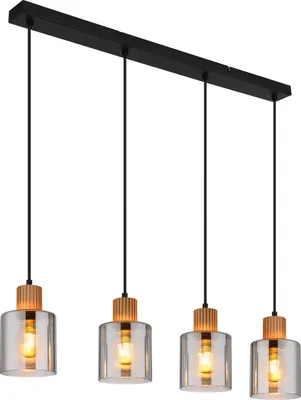 Produktbild von Globo Lighting Hängeleuchte Metall schwarz matt, 4x E27