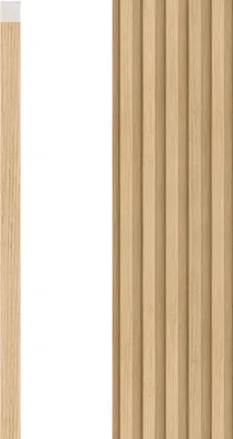 Obrázek produktu pro VOX nástěnný panel U-TRIM Linerio Plus M-Line – akustický panel – interiérová dekorace – světlé dubové dřevo 265 x 3 x 2,1 cm 1 kus