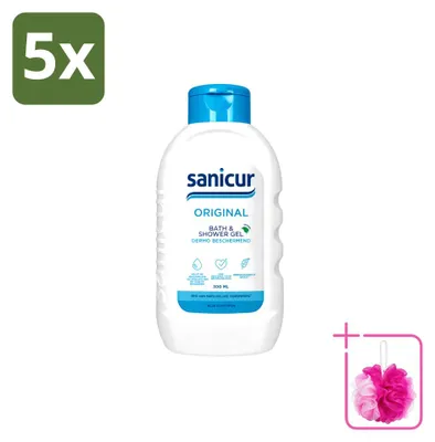 Produktbild von 5 x Sanicur Bad- und Duschgel Original - 300 ml - Sparpackung - 5 Stücke