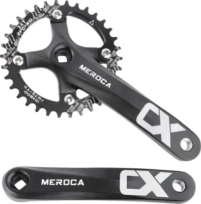 Zdjęcie produktu dla Korby do roweru górskiego, lewe i prawe, kwadratowe, pojedynczy zestaw koronek, 170 mm, 104 BCD, wykonane z aluminium, do rowerów z 8/9/10/11 biegami