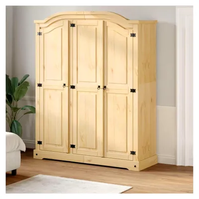 Produktbild von Garderobe Corona 151,5x52x186 cm aus massivem Kiefernholz
