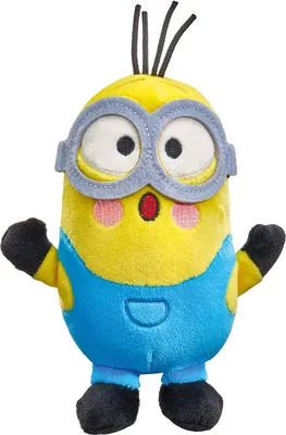 Image de Schmidt Spiele 42732 Minions, Kevin étonné, figurine en peluche, 16 cm, multicolore