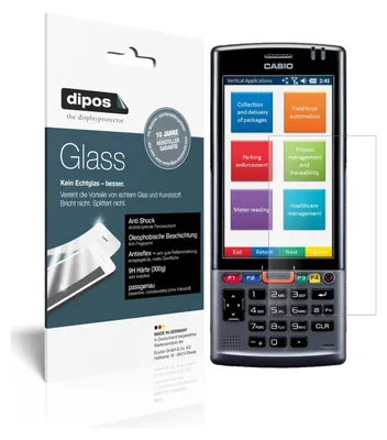 Produktbild von 2x Schutzfolie für Casio IT-G500-CE matt - Anti-Shock 9H Folie dipos Glass