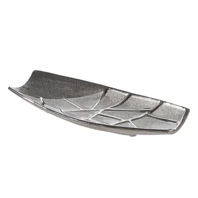 Image de Gilde Schale, "Lissabon", Keramik, silberfarben, VE 2, L. 15 cm, B. 38.5 cm, H. 2.5 cm 47497 4063387474976