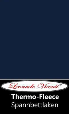 Produktbild von Thermofleece Spannbettlaken 120-130x200 cm Dunkelblau Warm Winter Komfort mit Rundumgummi