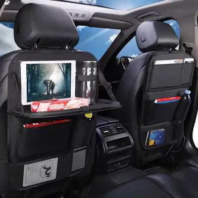 Image de Omgoods - 2 organisateurs de siège auto avec table pliante