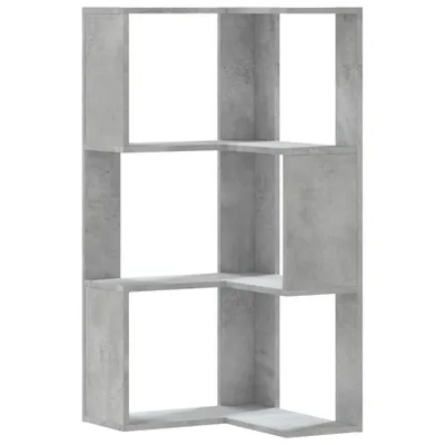 Zdjęcie produktu dla vidaXL Regał narożny 3 półki beton szary 50x50x102 cm materiał drewnopochodny
