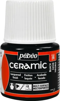 Image de Peinture céramique Pebeo, 45 ml, 14 noir