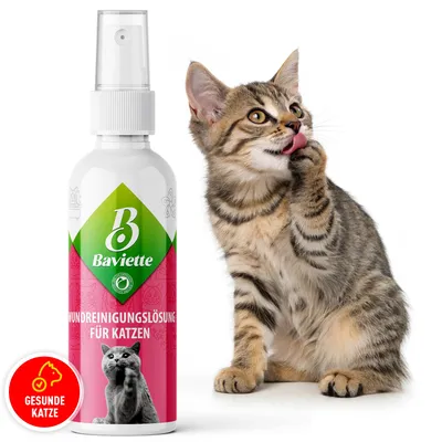Produktbild von Baviette 100ml Wundpflege & Wundreiniger für Katzen – Sanfte, probiotische & stressfreie Reinigung des äußeren Hautbereichs, geruchlos