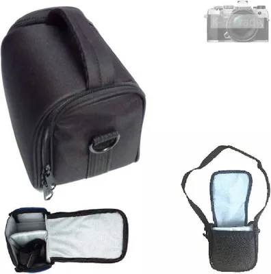 Produktbild von K-S-Trade Kameratasche kompatibel mit Olympus OM System OM-5 Schultertasche Tragetasche Schutzhülle Fototasche bag Zubehörtasche Regenschutz schwarz