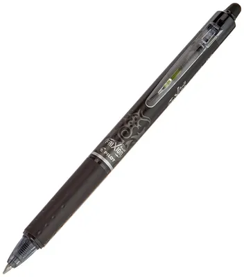 Produktbild von Pilot FriXion Ball Clicker Schwarz (BLRT-FR7)(2270-001) Textfehler mit Gummispitze radierbar, Druckmechanik, mit Clip, Strickstärke 0,4mm - 1 Stück