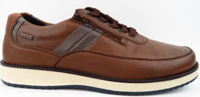 Produktbild von Grünwald Zip cognac Tan Herren sportlicher Schnürer in Braun, Größe 42