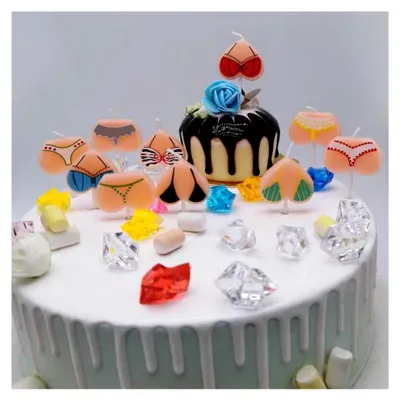 Produktbild von Kuchenkerzen im Cartoon-Design, 10 Stück für Geburtstagsfeiern