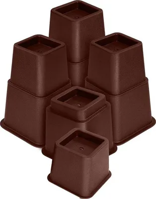 Productafbeelding van Famanu Meubelverhogers, 8-delig (4 hoog, 4 laag) - Robuuste verhogers voor bedden, tafels en stoelen