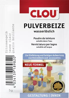Produktbild von Clou Holzbeize 5 g zitronengelb