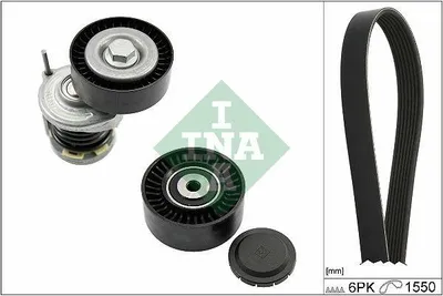 Produktbild von INA 529 0586 10 Keilrippenriemensatz für VW Transporter V Bus (7HB, 7HJ, 7EB, 7EJ, 7EF, 7EG, 7HF, 7EC)