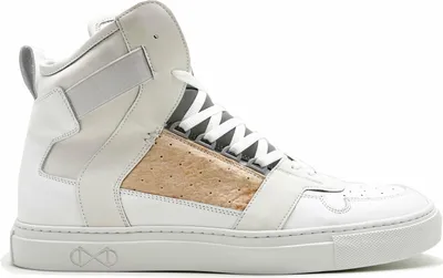 Produktbild von Weiße Herren Halbschuhe im sportlichen Design, hochwertig verarbeitet,  Italy