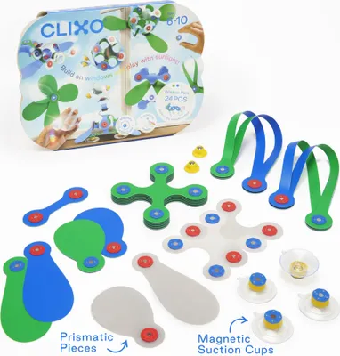 Zdjęcie produktu dla Magnetyczna gra budowlana Clixo - Sztuka ze szkła (24 sztuki)