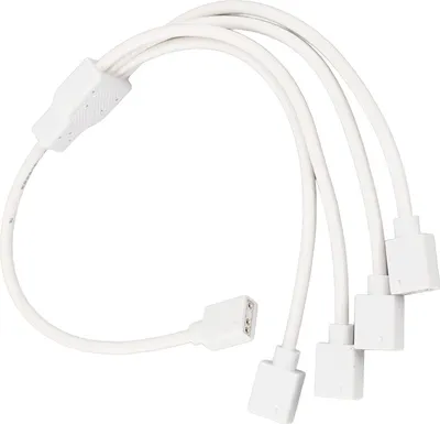 Obrázek produktu pro Rozdělovací kabel ARGB 1 až 4 samice na samici 5V 3pinový prodlužovací kabel RGB Splitter pro chladič CPU a 5V ventilátor ARGB bílý