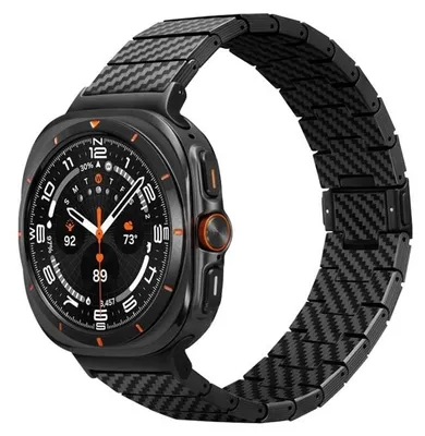 Produktbild von Pitaka SAW2402, Band, Smartwatch, Schwarz, Samsung, Galaxy Watch Ultra, Karbonfaser
