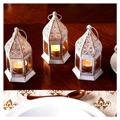 Produktbild von 3er Set Orientalische Laterne Gadi 12cm Windlichter für Balkon- und Innendekoration