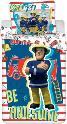 Produktbild von Brandweerman Sam Bettbezug Be Awesome 140 x 200 cm - Baumwolle