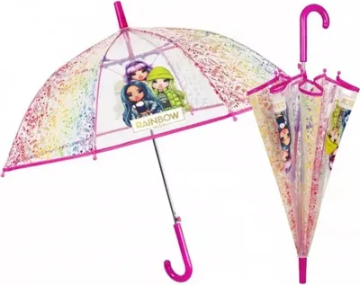 Produktbild von Perletti Rainbow High transparenter Kinderschirm