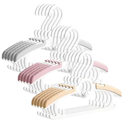 Productafbeelding van Set van 15 kinderhangers, stapelbare hangers met antislip