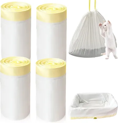 Produktbild von Katzentoilettenbeutel XXL 104 x 45 cm, 40 Stück, HDPE, mit Kordelzug, für Katzenpflege