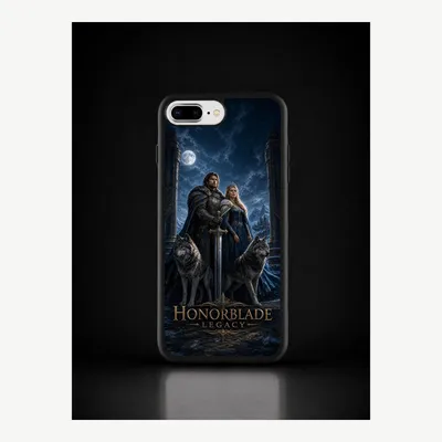 Productafbeelding van iPhone 7 / 8 Plus hoesje, telefoonhoesje, beschermhoesje met Vikingscherp motief – LUNØIR ©