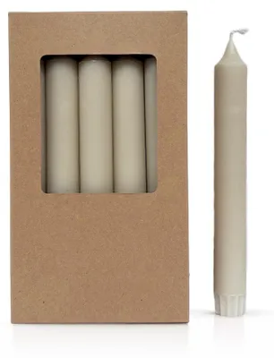 Immagine prodotto di Candele in cera rustiche – Colore crema – Diametro 2,2 cm x 19 cm – Confezione da 10 pezzi