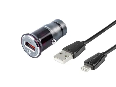 Obrázek produktu pro Rychlonabíječka do auta s QC3.0 + Kabel Lightning