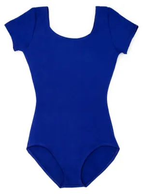 Immagine prodotto di Canottiera sportiva da donna Capezio, modello classico, maniche corte, colore blu reale, taglia L