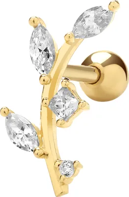 Image de Clou d’oreille cartilage unique Femme Or 375/1000 avec Oxyde de Zirconium, - 11mm*5mm; TRS26199