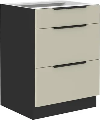 Zdjęcie produktu dla Szafka AGAFIJA - szerokość 60 cm, kaszmir / czarny