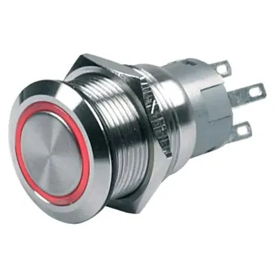 Image de BEP Marine Bouton-poussoir 24V marche/arrêt LED impulsion rouge